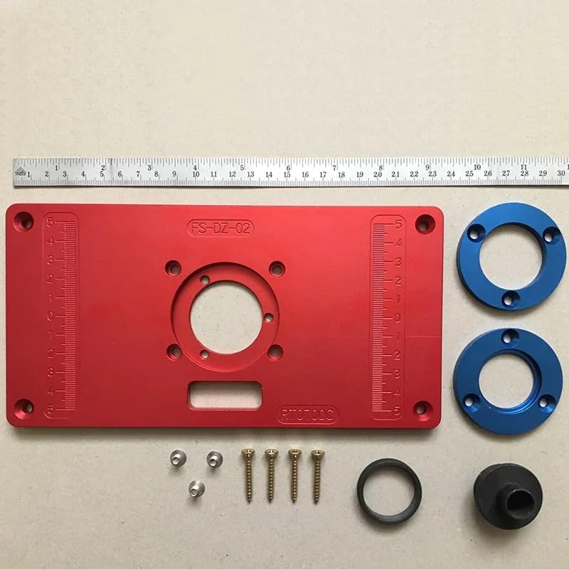 JCFANTS Store Router Table Insert Plate, Multifunctional Trimming Engraving Table (Red-new1) - Image 3